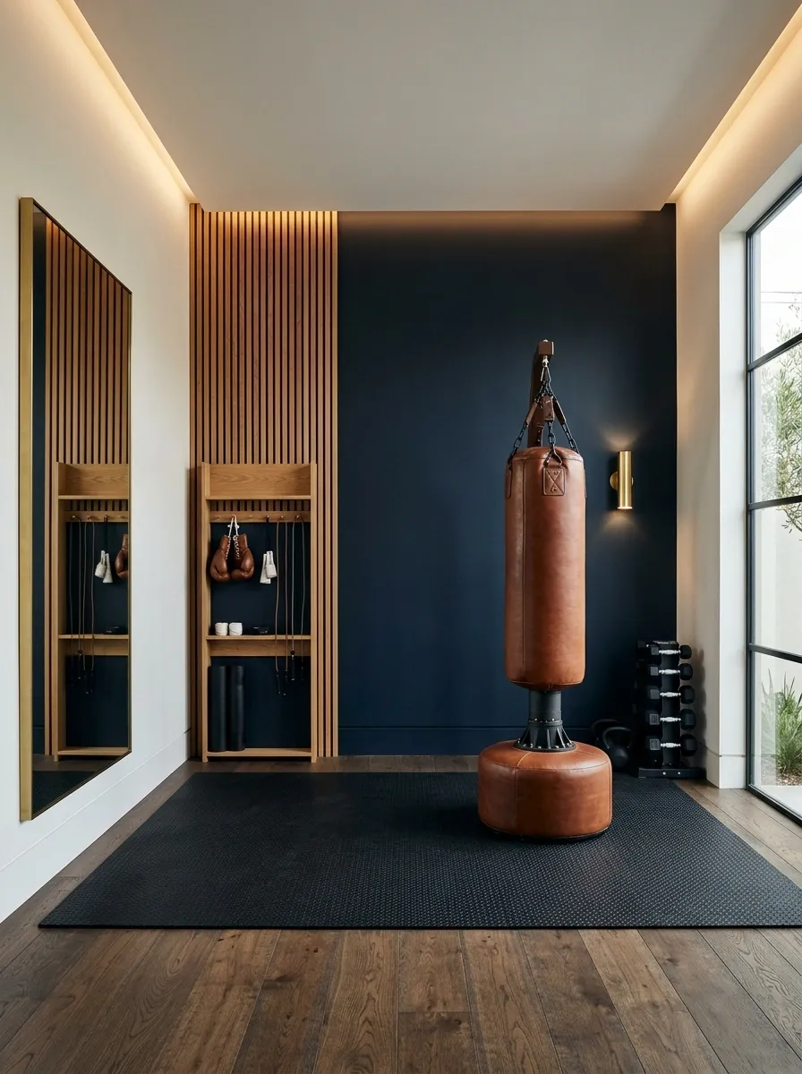 Midnight Navy Boxing and Conditioning Room