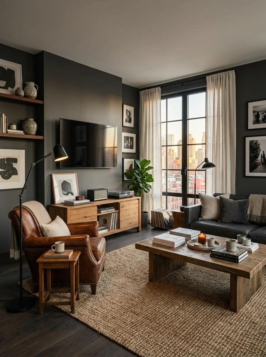 Mix Wood, Metal, and Leather Instead of Buying Matching Furniture