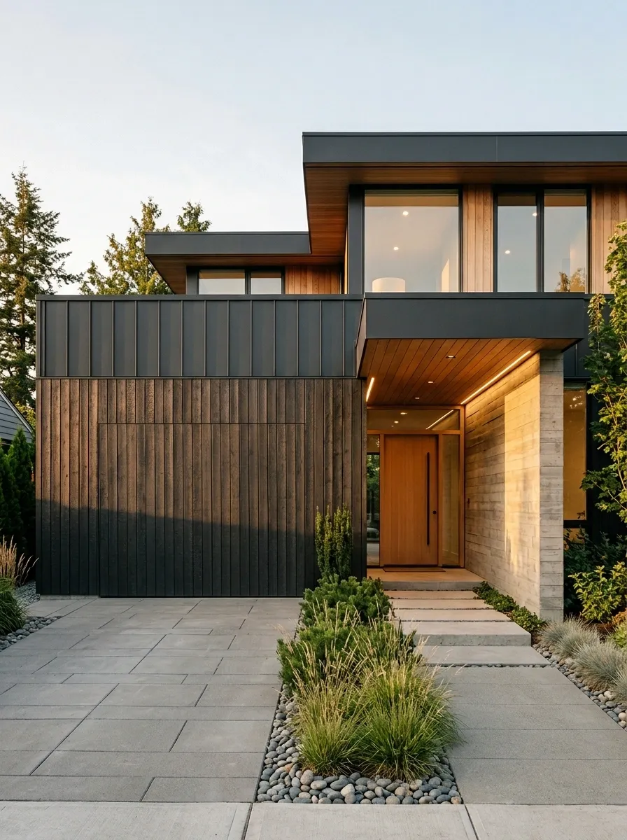 Modern Family House With a Discreet Integrated Garage