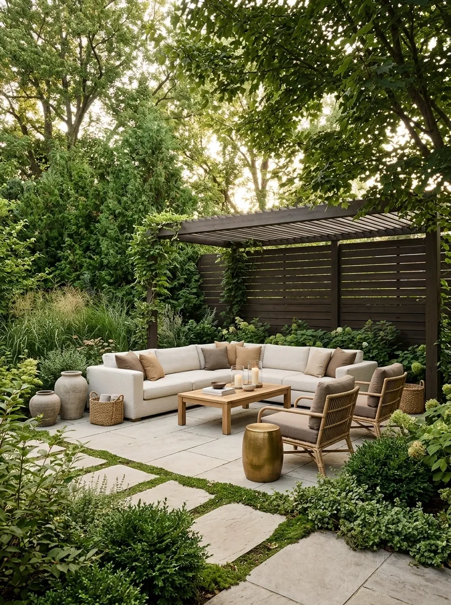 Move the Main Seating Area to the Quietest Side of the Yard