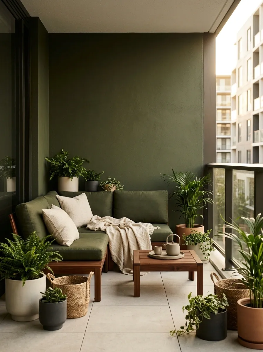 Olive and Walnut Moody Urban Balcony