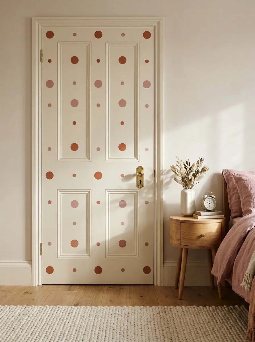 Polka-Dot Door With a Playful Retro Palette