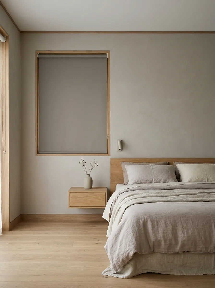 Quiet Bedroom With a Properly Fitted Blackout Roller Shade