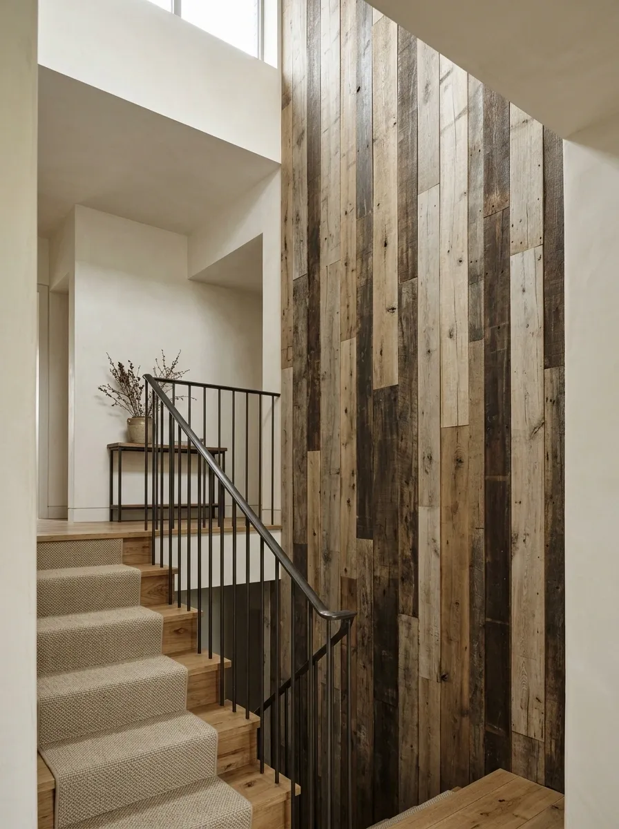 Reclaimed Timber Paneling in a Rustic Modern Home