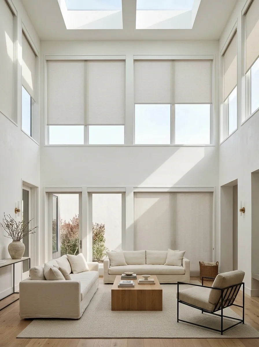 Remote Roller Shades for Clerestory and Skylight Windows