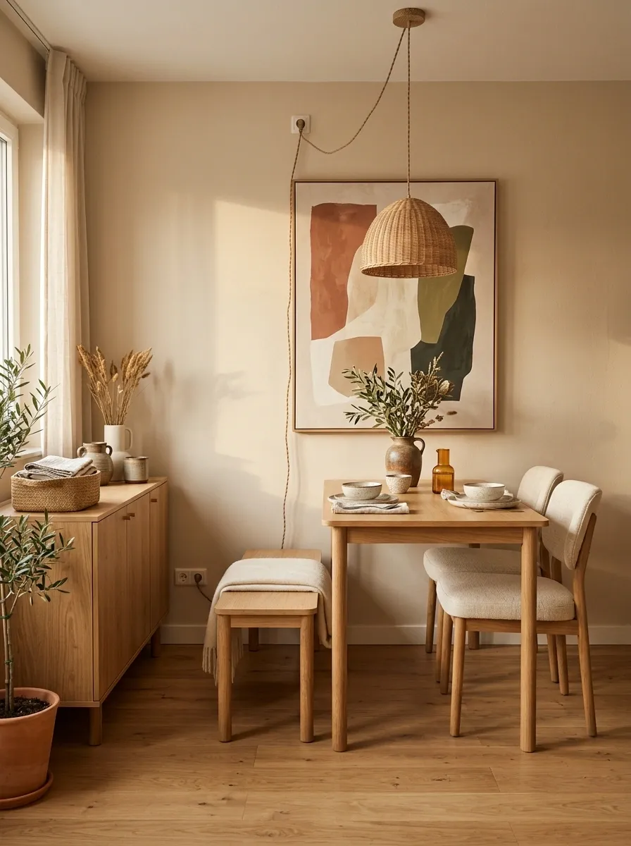 Rental-Friendly Dining Nook With Freestanding Furniture