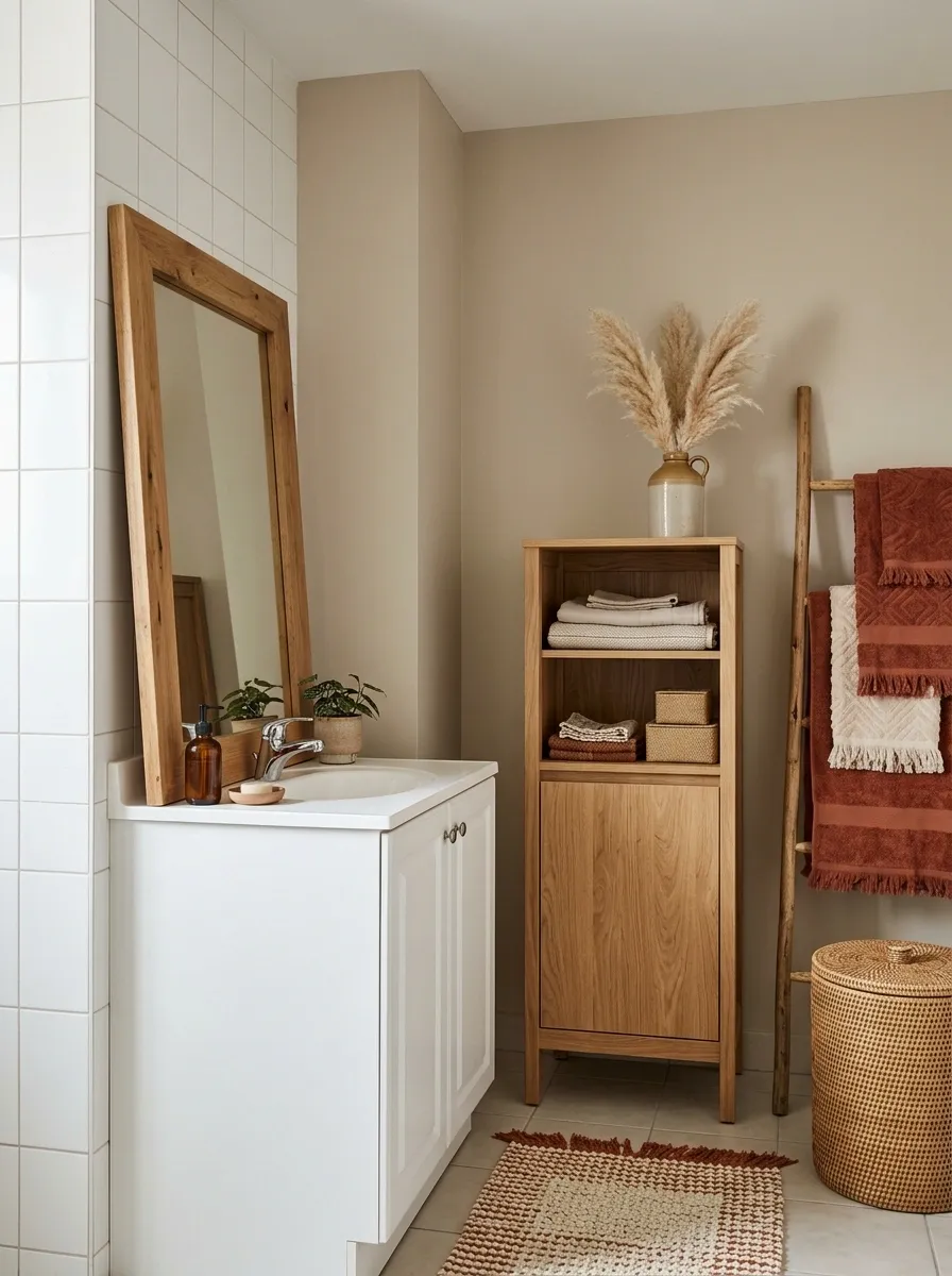 Rental-Friendly Western Bathroom With Removable Styling