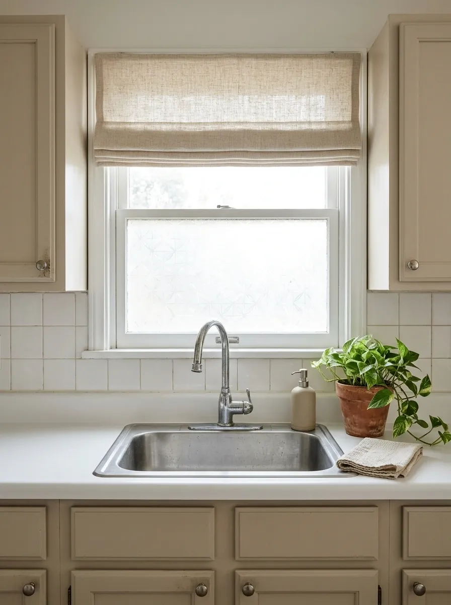 Rental Kitchen With Removable Privacy Film