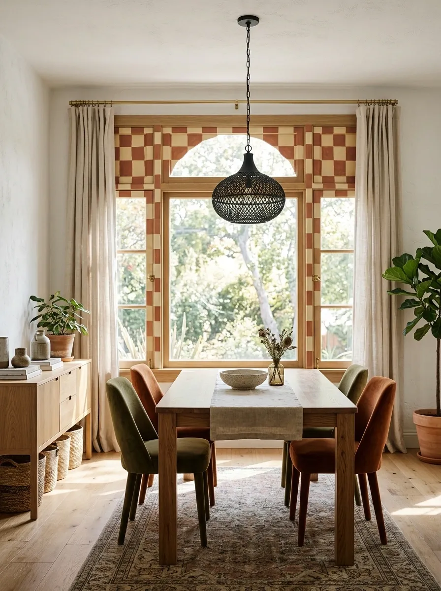 Retro Checkerboard Corners With an Open Center