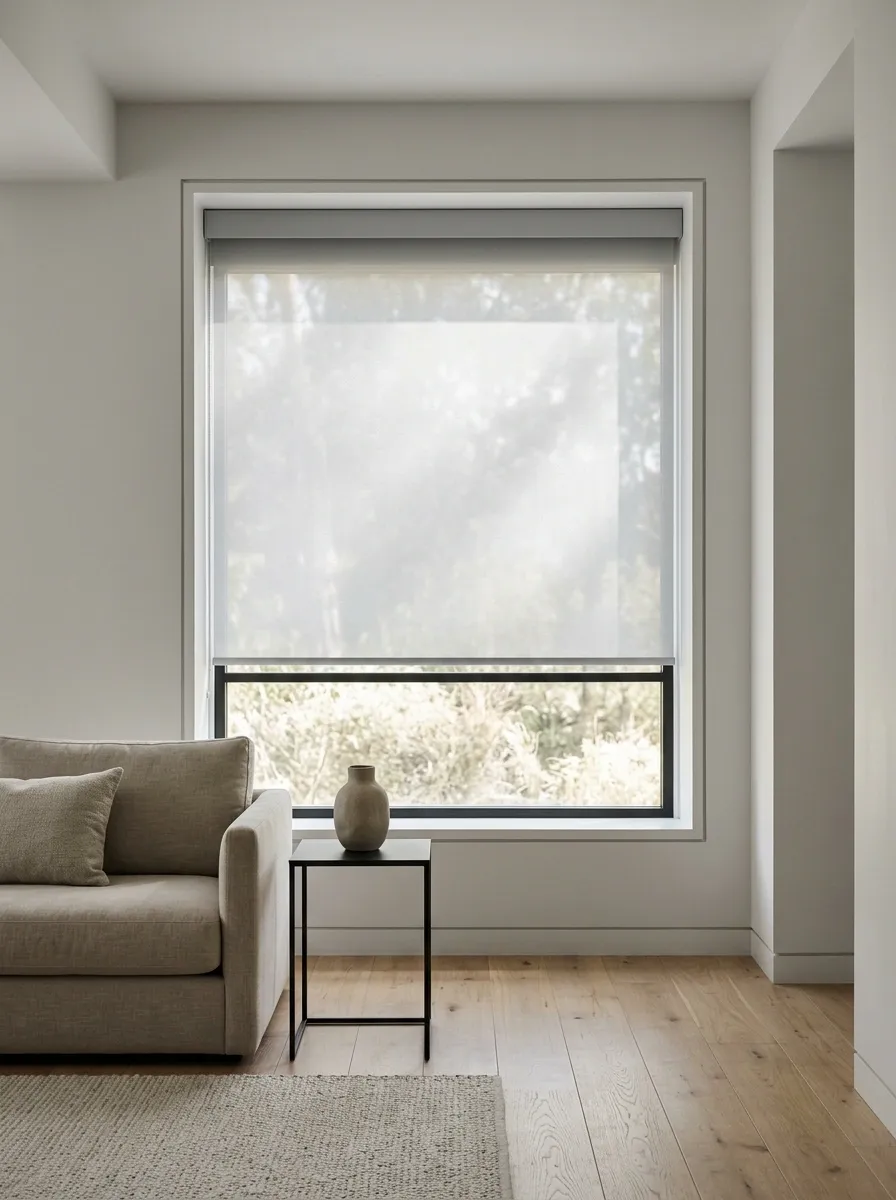 Roller Blinds for a Clean, Modern Window