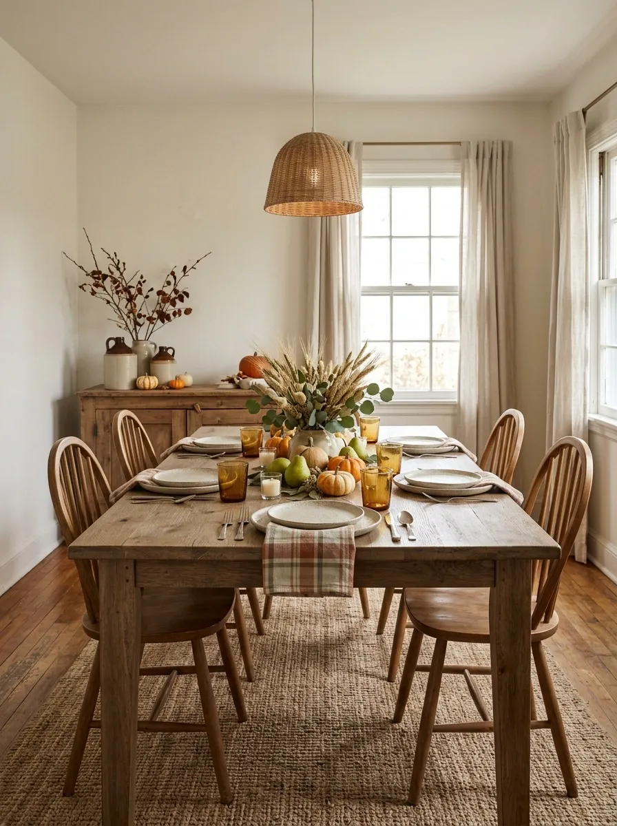 Rustic Farmhouse Thanksgiving in a Small Dining Room