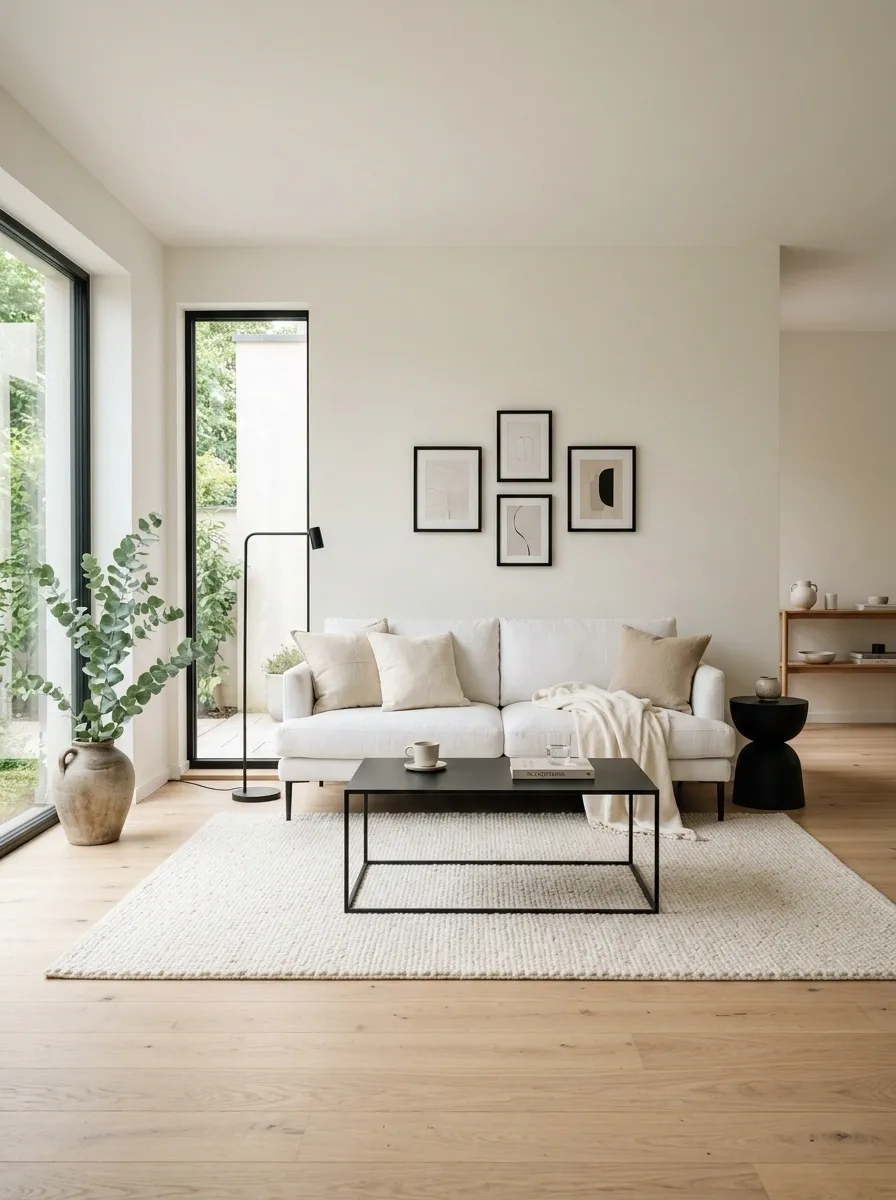 Scandinavian Black and White With Pale Oak