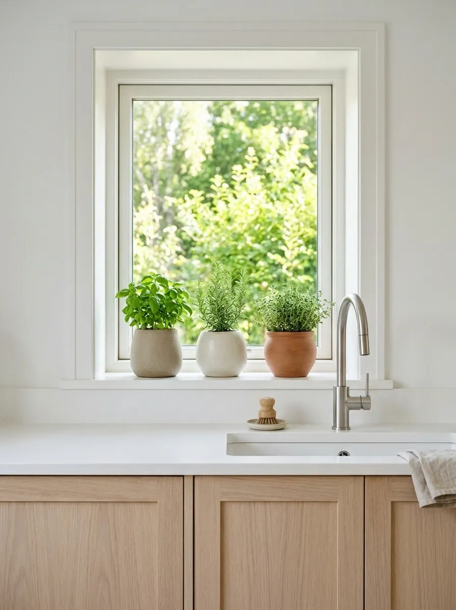 Scandinavian Kitchen With Compact Herb Styling