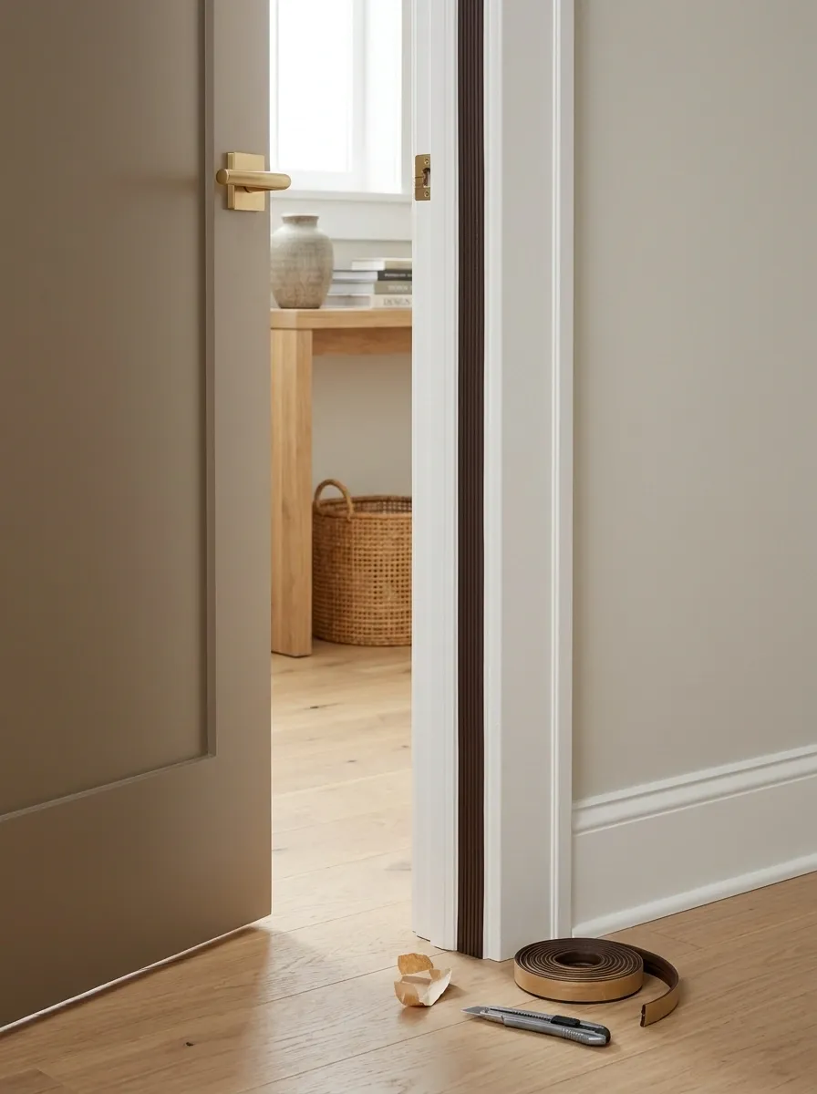 Seal the sides and top with weatherstripping