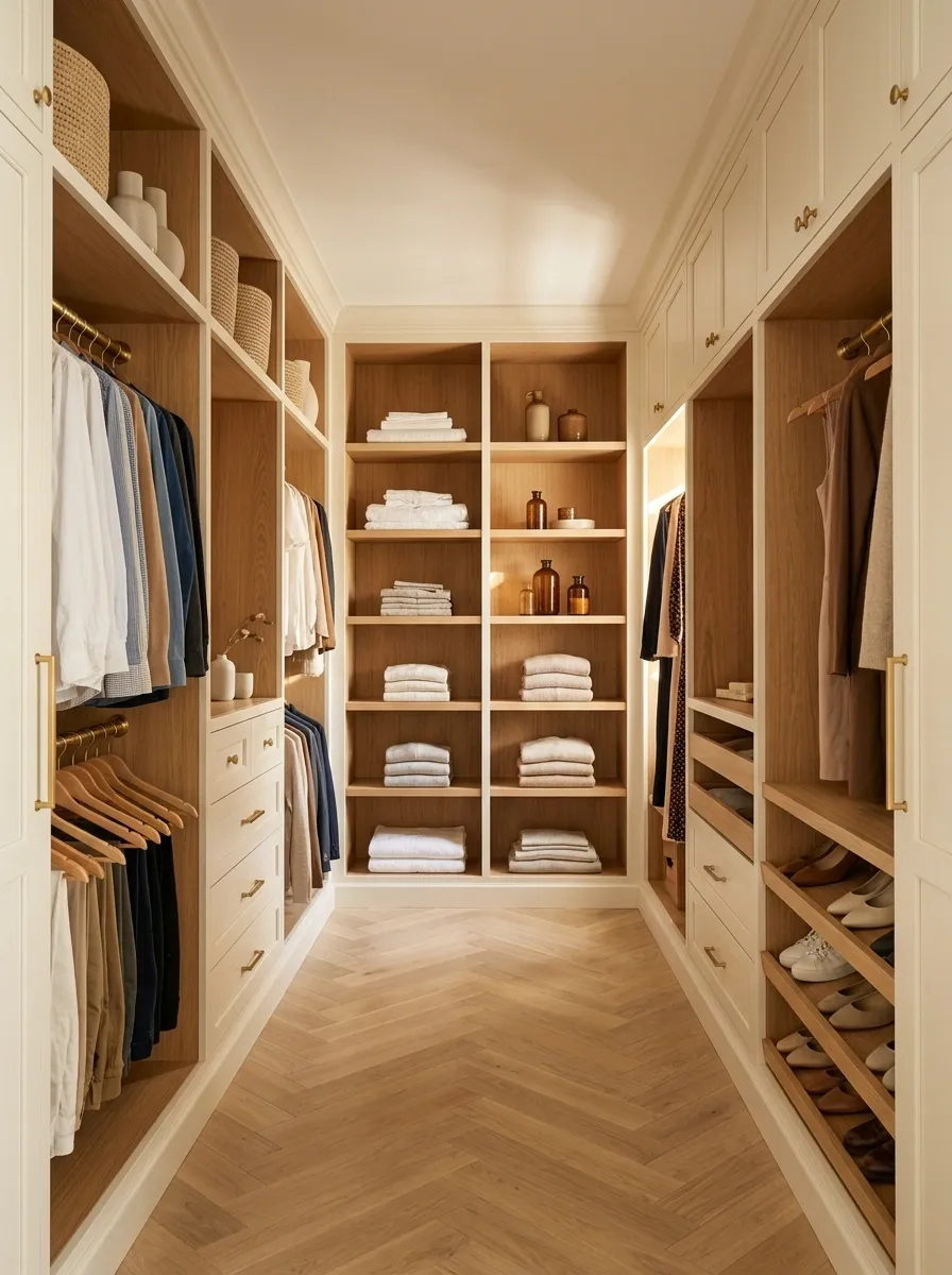 Shared Closet With Two Distinct Storage Sides