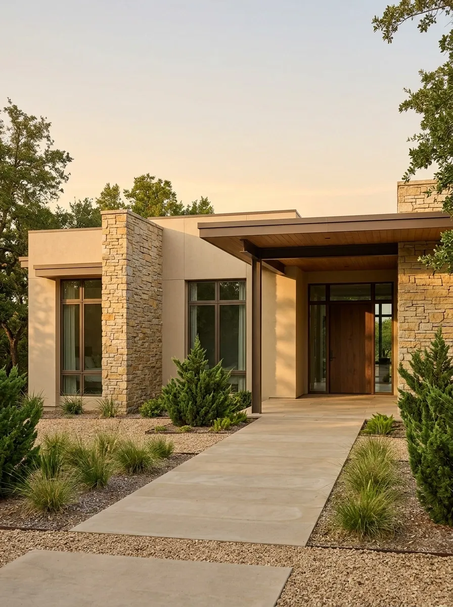 Single-Story Accessible Modern Home With a Protected Entry