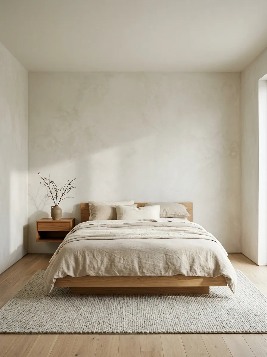 Skim-Coated Ceiling With a Smooth Mineral Finish