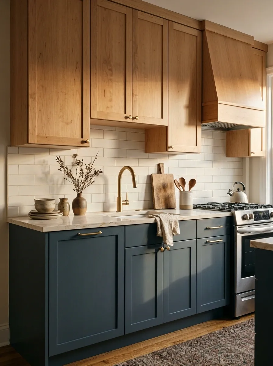 Slate Blue Bases With Natural Maple Uppers