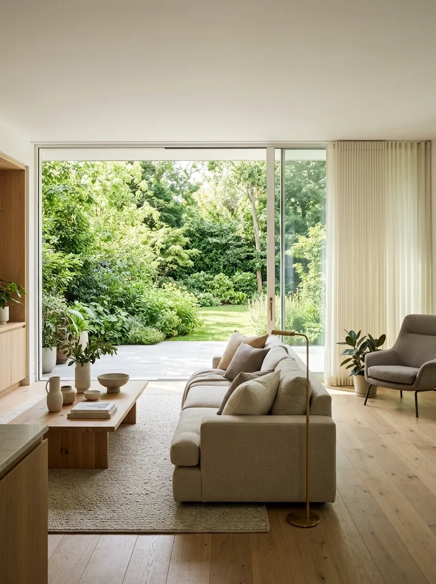Sliding Patio Doors With Vertical Fabric Blinds