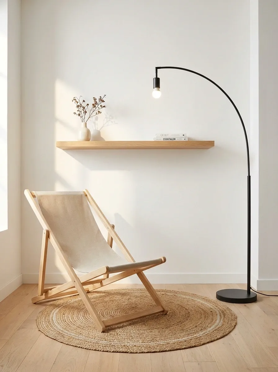 Small Corner With Folding Reading Chair