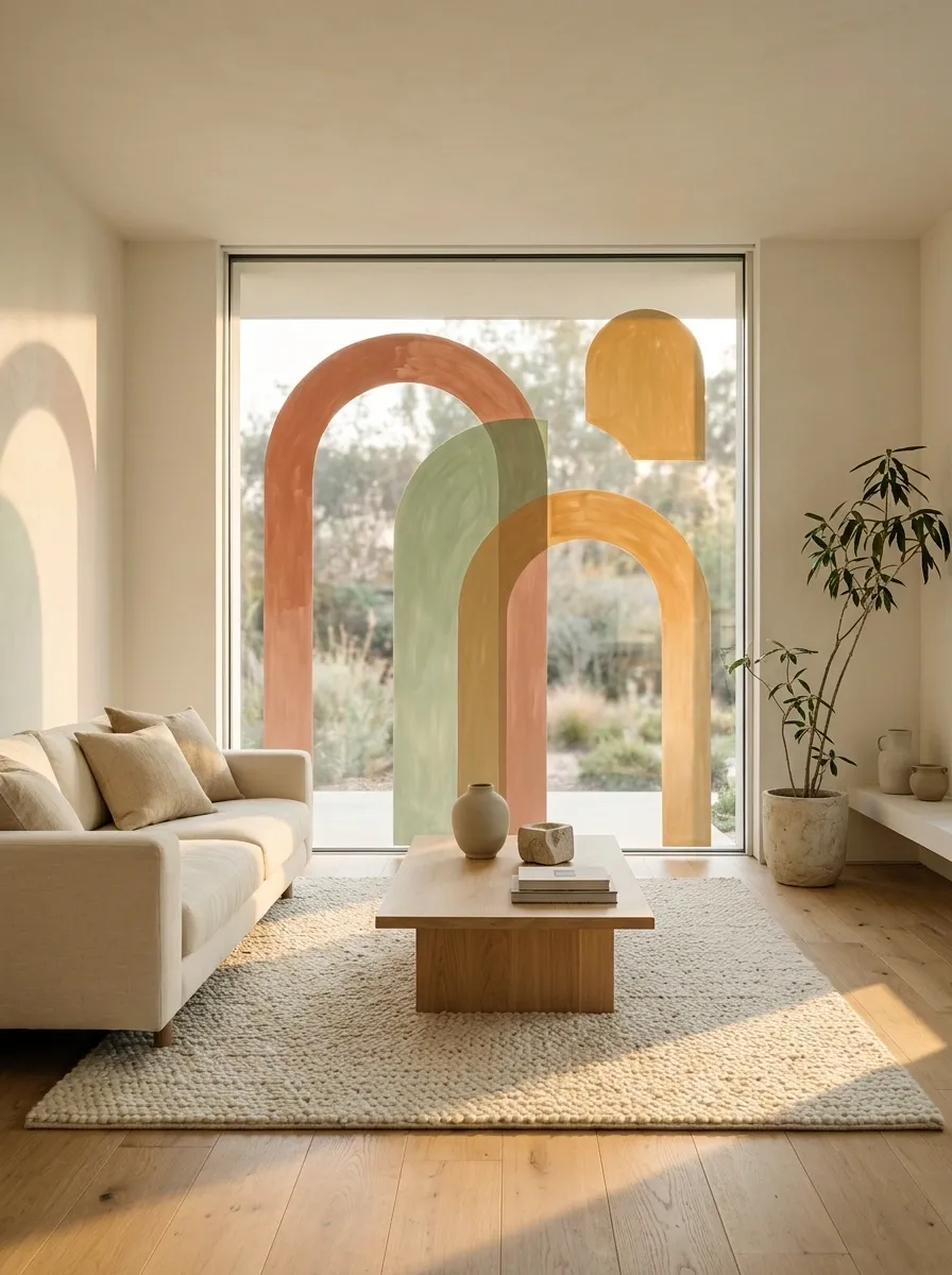 Soft Geometric Arches With Muted Color Blocking
