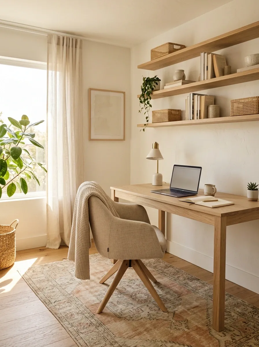 Soft Scandinavian-Boho Office