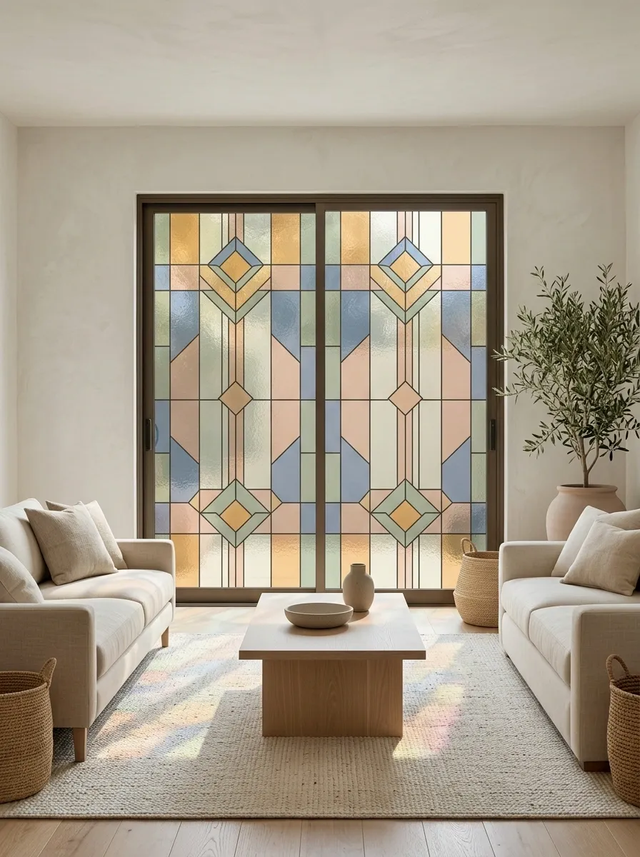 Stained-Glass Effect Film With Jewel-Toned Accents