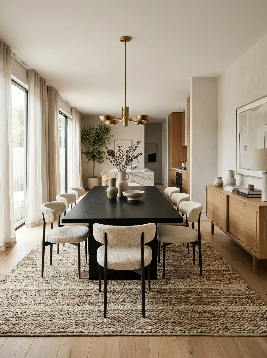 Style an Open Dining Area With a Clear Furniture Boundary