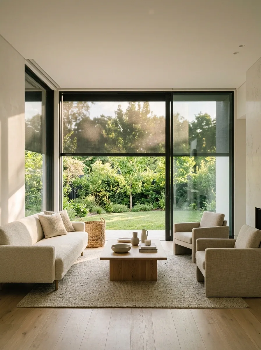 Sunny Contemporary Home With Exterior Solar Screens