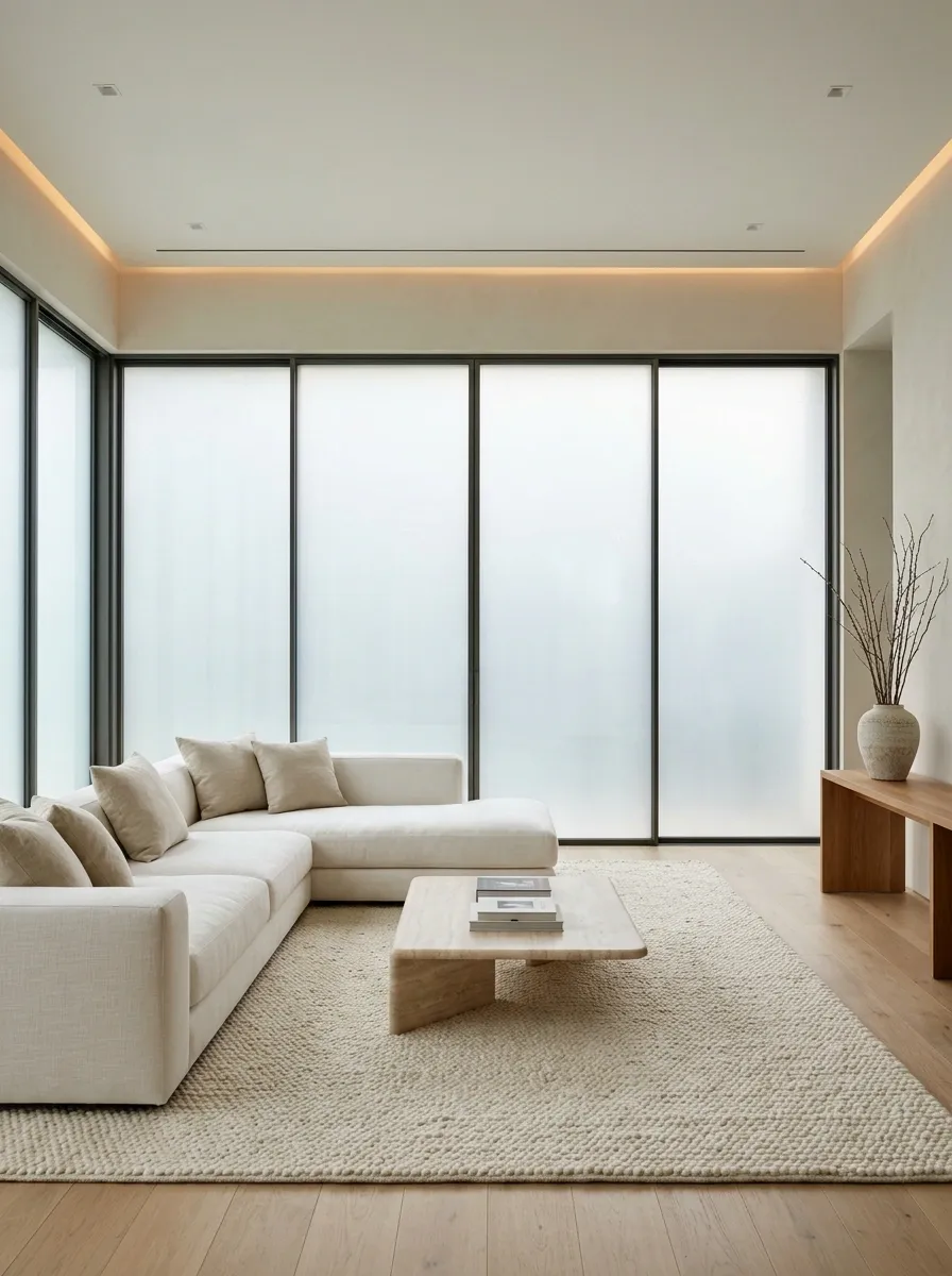Switchable Privacy Glass for a Minimalist Sliding Door