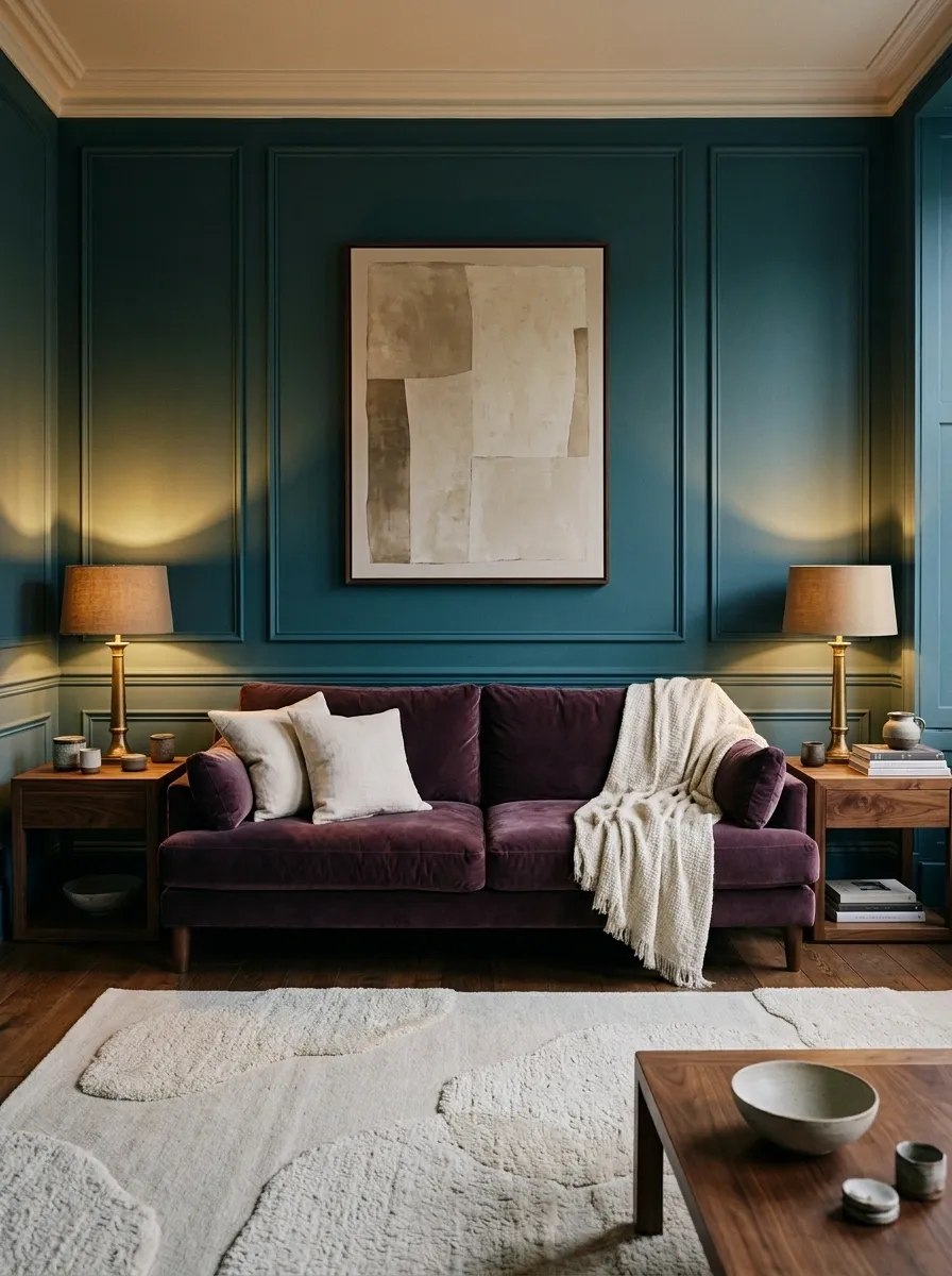 Teal and Plum Evening Lounge