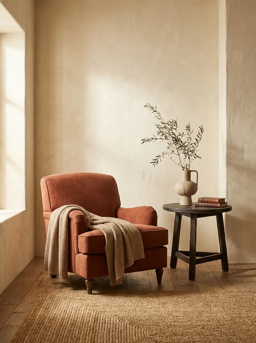 Terracotta Chair in a Warm Mediterranean Corner