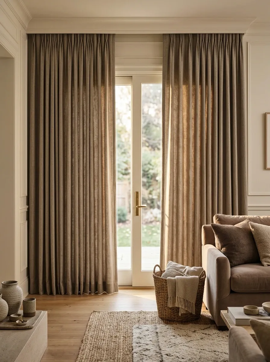 Thermal-Lined Curtains With Insulated Side Seals