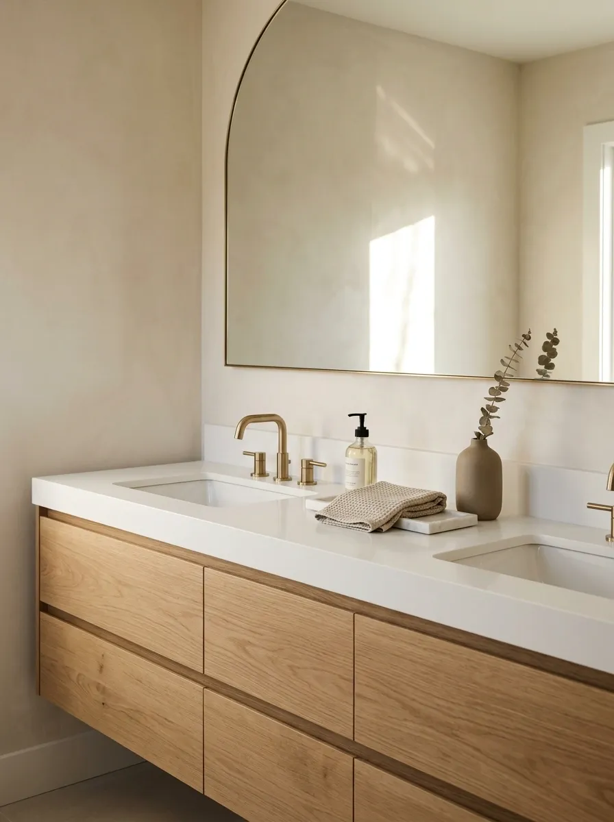 Turn the Bathroom Counter Into a Nearly Empty Surface