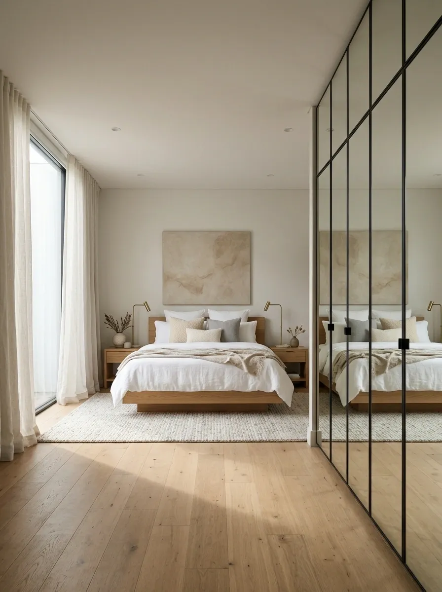 Use Mirrored Wardrobes to Make a Compact Bedroom Feel Larger
