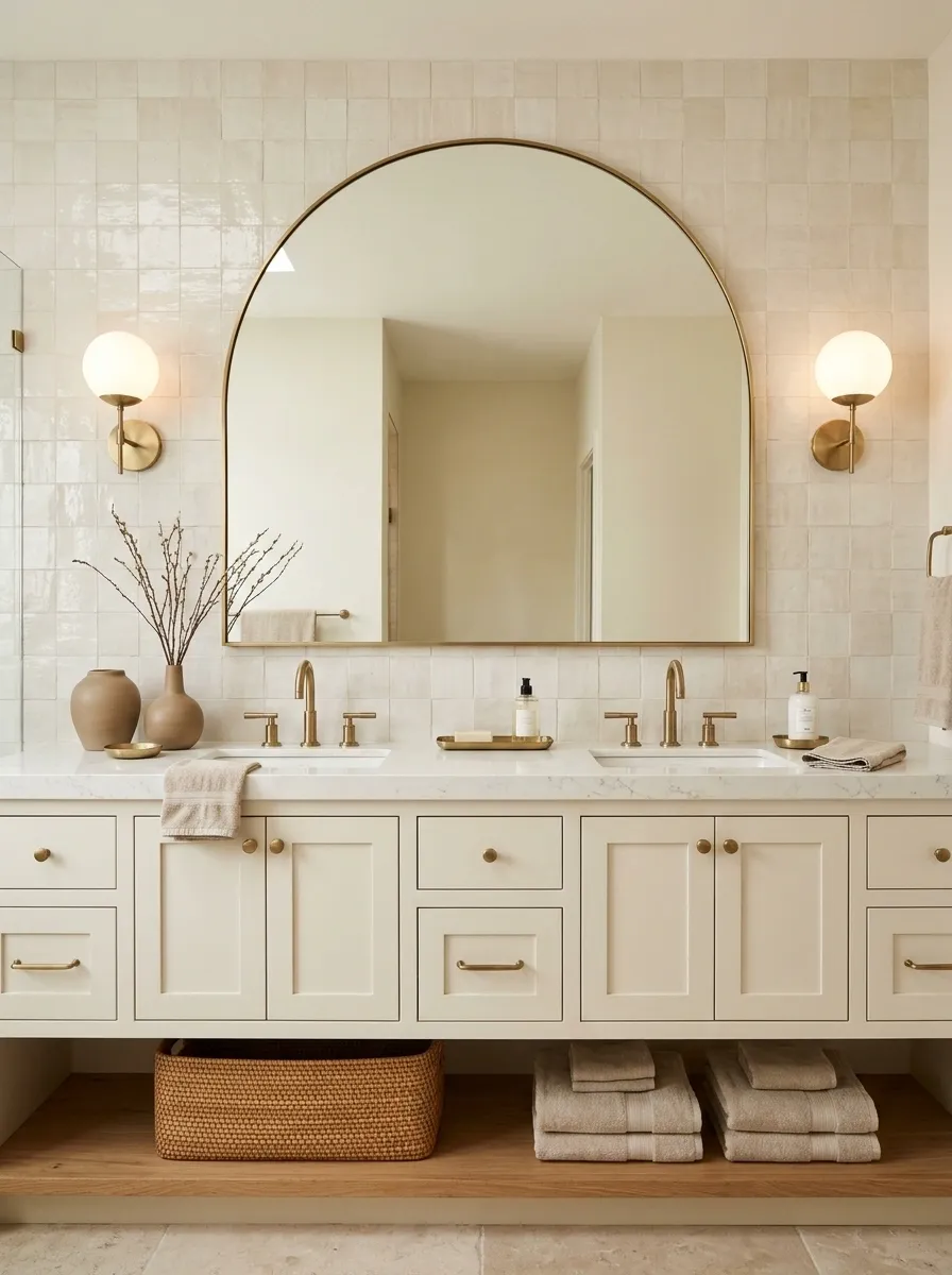 Use Warm-Toned Lighting Around Brass Fixtures