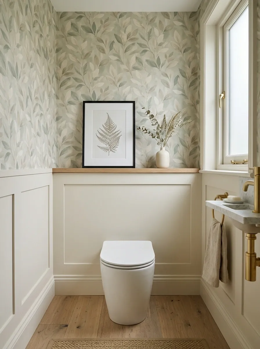 Wallpaper With A Narrow Art Ledge