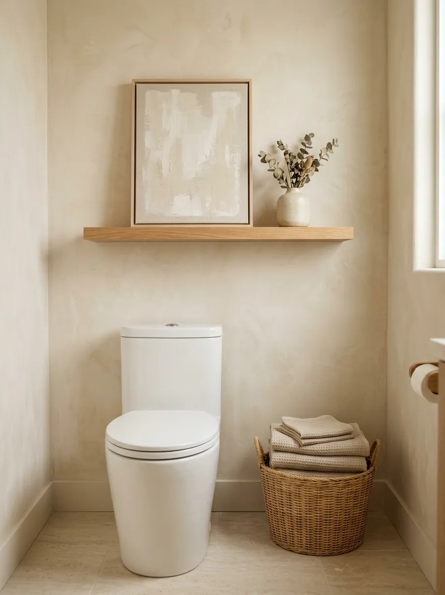 Warm Neutral Spa Wall With Textured Art