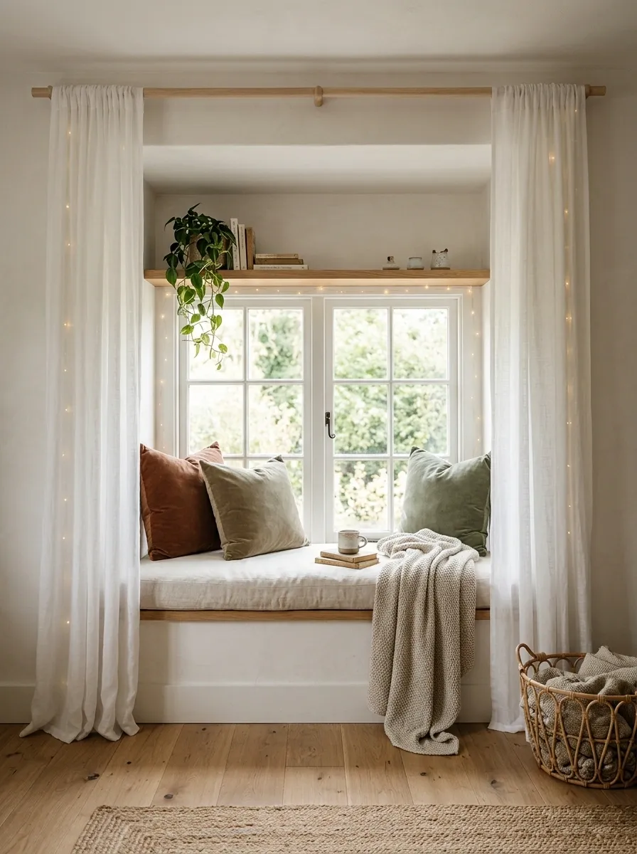 Window Reading Nook With Floating Warmth