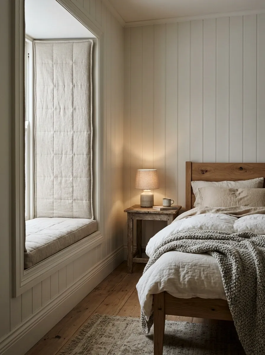 Winter Bedroom With a Fitted Insulating Window Quilt