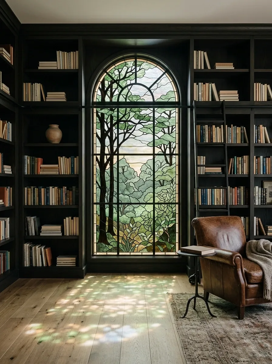 Woodland Canopy Glass for a Library or Reading Den